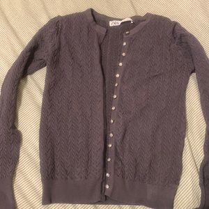 Zara Jewel Button Knit Fitted Cardigan S